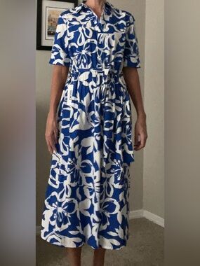 DKNY Blue & White Floral dress
